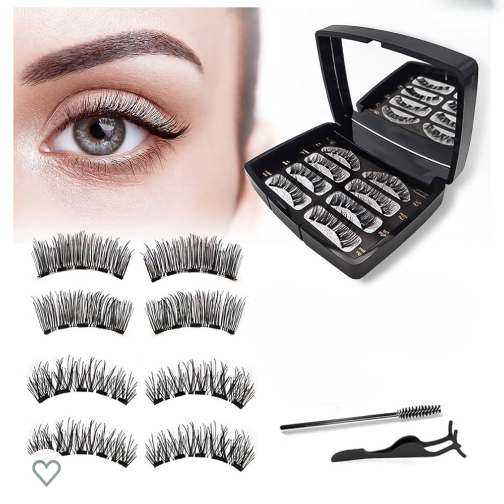 Magnetic Eyelashes, Reusable False Eyelashes without Eyeliner, No Glue Eyelashes